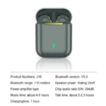 Bluetooth slusalice Airpods Earbuds J18 metalik zelene - Slika 6