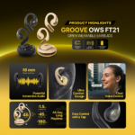 Bluetooth slusalice Fantech FT21 Groove OWS crne - Slika 3