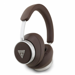 Bluetooth slusalice Guess ENC Saffiano Triangle Logo braon (GUBHC15PGMRTRW)