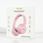 Bluetooth slusalice Guess Script Metal Logo pink (GUBHV6SCP) - Slika 4