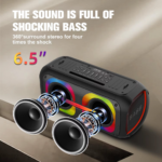 Bluetooth zvucnik BKK-B67 2x60W crni - Slika 7