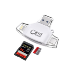 Citac kartica SD microSD na Type C Lightning USB 2.0 JWD-84 beli - Slika 2
