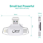 Citac kartica SD microSD na Type C Lightning USB 2.0 JWD-84 beli - Slika 4