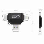 Citac kartica SD microSD na Type C Lightning USB 2.0 JWD-84 crni - Slika 2