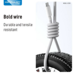 Data kabl KONFULON DC110, VIVO 120W, sa kablom USB na Type C beli 1m - Slika 3