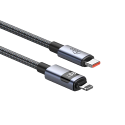 Data kabl KONFULON DL95, LCD Display, 27W, Type C na Lightning 1m