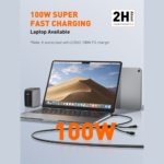Data kabl LDNIO LC97 uc 100W 4 u 1 crni 1.2m - Slika 5