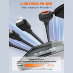 Data kabl LDNIO LC97 uc 100W 4 u 1 crni 1.2m - Slika 6