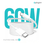 Data kabl Pluginn fast PD 60W Type C na Type C beli 2m - Slika 3