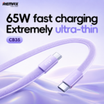 Data kabl REMAX Ultimate Series CB35 65W Ultra-Thin Fast Charging Type C na Type C 1.2m beli - Slika 2