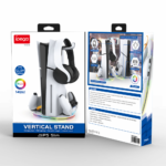 iPega PG-P5S045H vertikalni multifunkcionalni stalak za PS5 slim/PRO RGB beli - Slika 7
