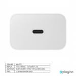 Kucni Punjac Pluginn AJ-45 PD Fast 45W redizajn za Samsung sa PD Type C kablom CE beli - Slika 9