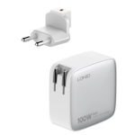 Kucni punjac sa adapterima LDNIO Q408 GaN PPS QC3.0 (30W), 3xPD3.0 (100W), 100W Max, sa Type C na Type C kablom beli - Slika 2