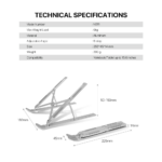Laptop stalak Fantech NS11 srebrni - Slika 10