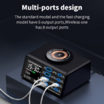 Mega-Idea multifunkcionalni desktop punjac sa PWQ110 (110W, Wereless charging, 8 port) - Slika 5