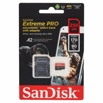 Mem. Kartica SanDisk SDHC 256GB Extreme PRO 4K UHD V30 sa adapterom ZJCN