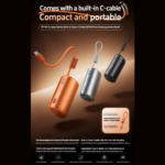 Power bank prenosiva baterija REMAX Coolpad Series FP-110 sa integrisanim Type C kablom 10000mAh crna - Slika 2