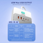 Produzni kabl LDNIO SC4 13-IN-1 8 uticnica 2xPD 2xUSB 1xLightning GaN 65W 2m - Slika 4