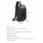 Ranac Coteci Crossbody series crni - Slika 7