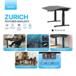 Sto Gaming Fantech DW314 ZURICH podesivi Ergonomski Magnetic Desk crni - Slika 3