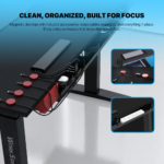 Sto Gaming Fantech DW314 ZURICH podesivi Ergonomski Magnetic Desk crni - Slika 5