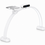 Stona LED lampa Half moon bela