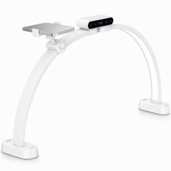 Stona LED lampa Half moon bela