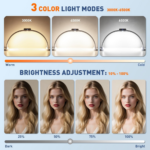 Stona LED lampa Half moon bela - Slika 4