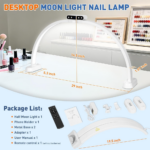 Stona LED lampa Half moon bela - Slika 9