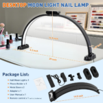 Stona LED lampa Half moon crna - Slika 9
