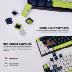 Tastatura Mehanicka Gaming Fantech MK874V2 RGB Atom 63 Mori plava (taro switch) - Slika 8
