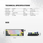 Tastatura Mehanicka Gaming Fantech MK874V2 RGB Atom 63 Mori plava (taro switch) - Slika 10