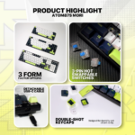 Tastatura Mehanicka Gaming Fantech MK877S RGB Atom 87S Mori bela (taro switch) - Slika 4