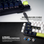 Tastatura Mehanicka Gaming Fantech MK877S RGB Atom 87S Mori bela (taro switch) - Slika 6