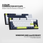 Tastatura Mehanicka Gaming Fantech MK877S RGB Atom 87S Mori bela (taro switch) - Slika 10