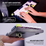 Tastatura Mehanicka Gaming Fantech MK878S RGB Atom 104S Mori bela (taro switch) - Slika 8