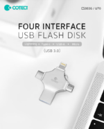USB flash memorija Coteci CS8836 32GB USB 3.0/micro USB/Type C/lightning - Slika 3