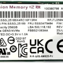 SSD Union Memory M.2 512GB NVme 2242 RPJYJ512MML1QWQ Bulk