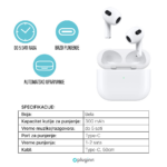 Bluetooth slusalice Pluginn Airbuds Plus bele - Slika 2