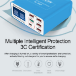 Multifunkcionalni desktop punjac RELIFE RL-304P Smart 6-porta digitalni displej - Slika 5
