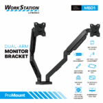 Nosac za dva monitora Fantech WorkStation ProMount MBD1 crni - Slika 12