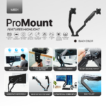 Nosac za dva monitora Fantech WorkStation ProMount MBD1 crni - Slika 13