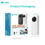Power bank prenosiva baterija Coteci 22.5W iH-160 10000mAh bela - Slika 8