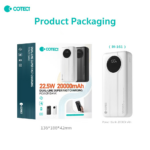 Power bank prenosiva baterija Coteci 22.5W iH-161 20000mAh crna - Slika 9