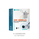 Power bank prenosiva baterija Coteci 35W iH-159 10000mAh bela - Slika 9
