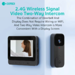 Smart video zvono Coteci OT-070 crno - Slika 2