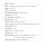 Smart video zvono Coteci OT-070 crno - Slika 9