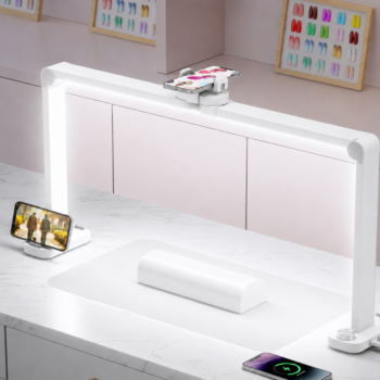 Stona LED lampa F-800E bela