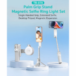 Univerzalni drzac Coteci 3u1 (foto nastavak + selfie stick + tripod) magnetic TR-070 beli - Slika 2